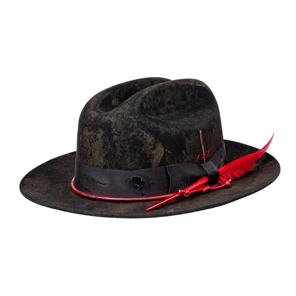 8265 Vintage Short Brim Fedora Hats 100% Wool Firm Felt Hat Panama Gambler